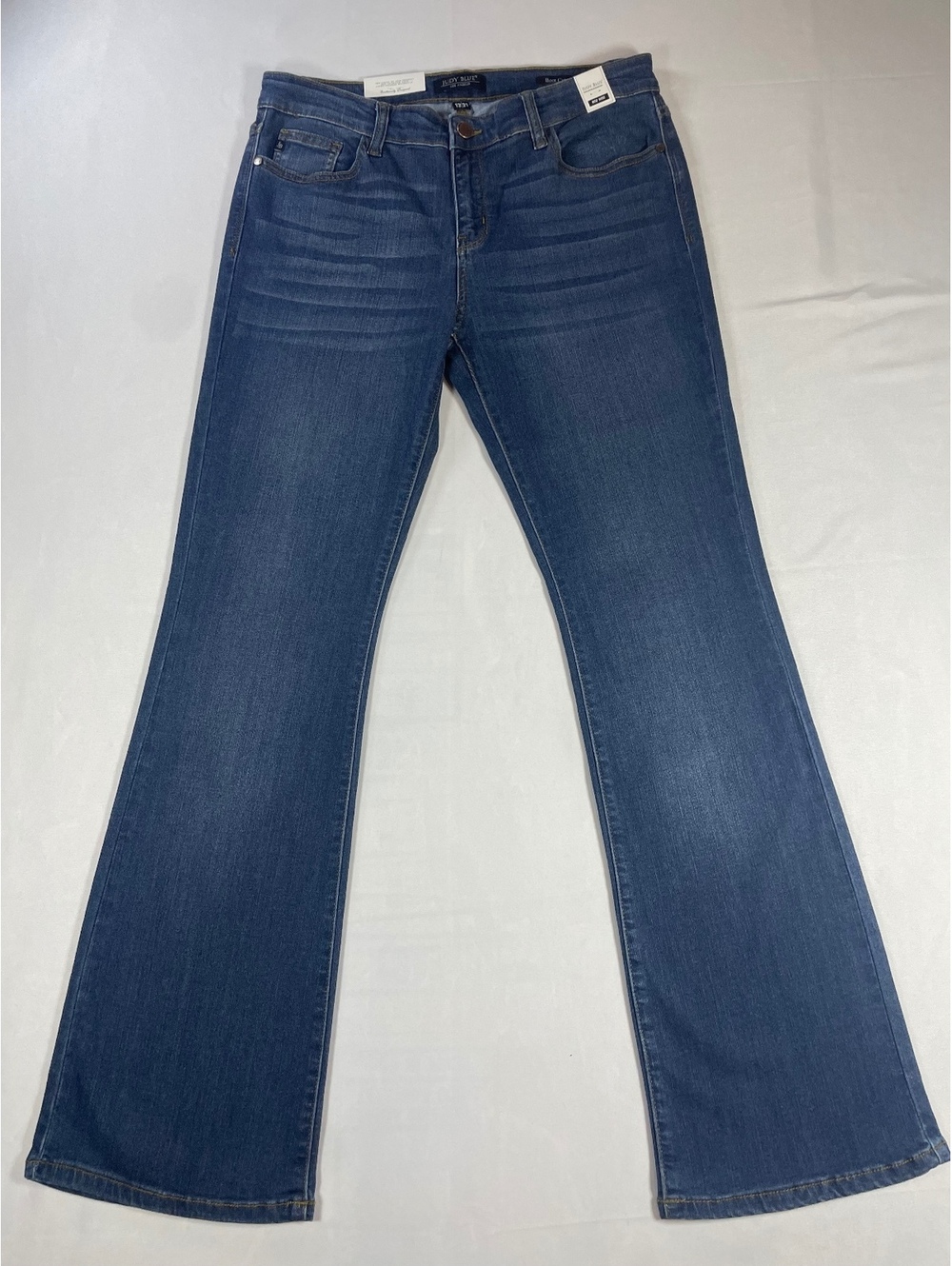Judy Blue Mid Rise Boot Cut Jeans Size 13/31 Dark Wash Stretch JB82100DK